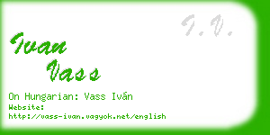 ivan vass business card